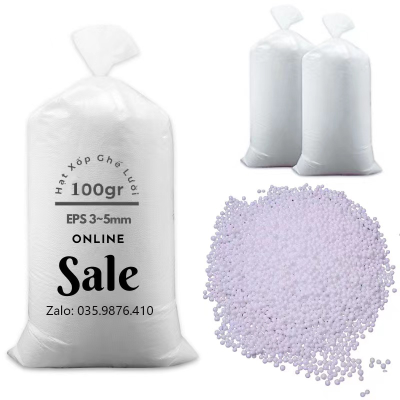 Hạt xốp ghế lười Asanme EPS 3mm ~5mm, hạt xốp Thái cao cấp