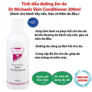 Dầu Dưỡng Ẩm da Dr Michaels Skin Conditioner 200ml (Dành cho da Vẩy nến, Nấm da đầu và Gàu) ( Australia )
