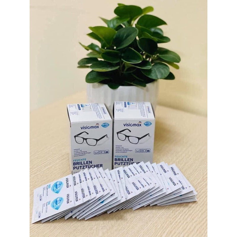 Giấy lau kính Víiomax hộp 52 miếng, lau lens máy ảnh, màn hình điện thoại - hàng nội địa Đức
