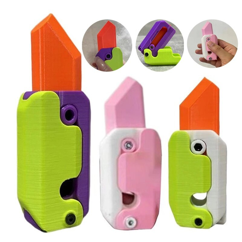 Đồ Chơi Thẻ Nhấn Tạo Hình Cà Rốt Dao In 3d Dễ Thương Cho Bé - Đồ Chơi Trẻ Em