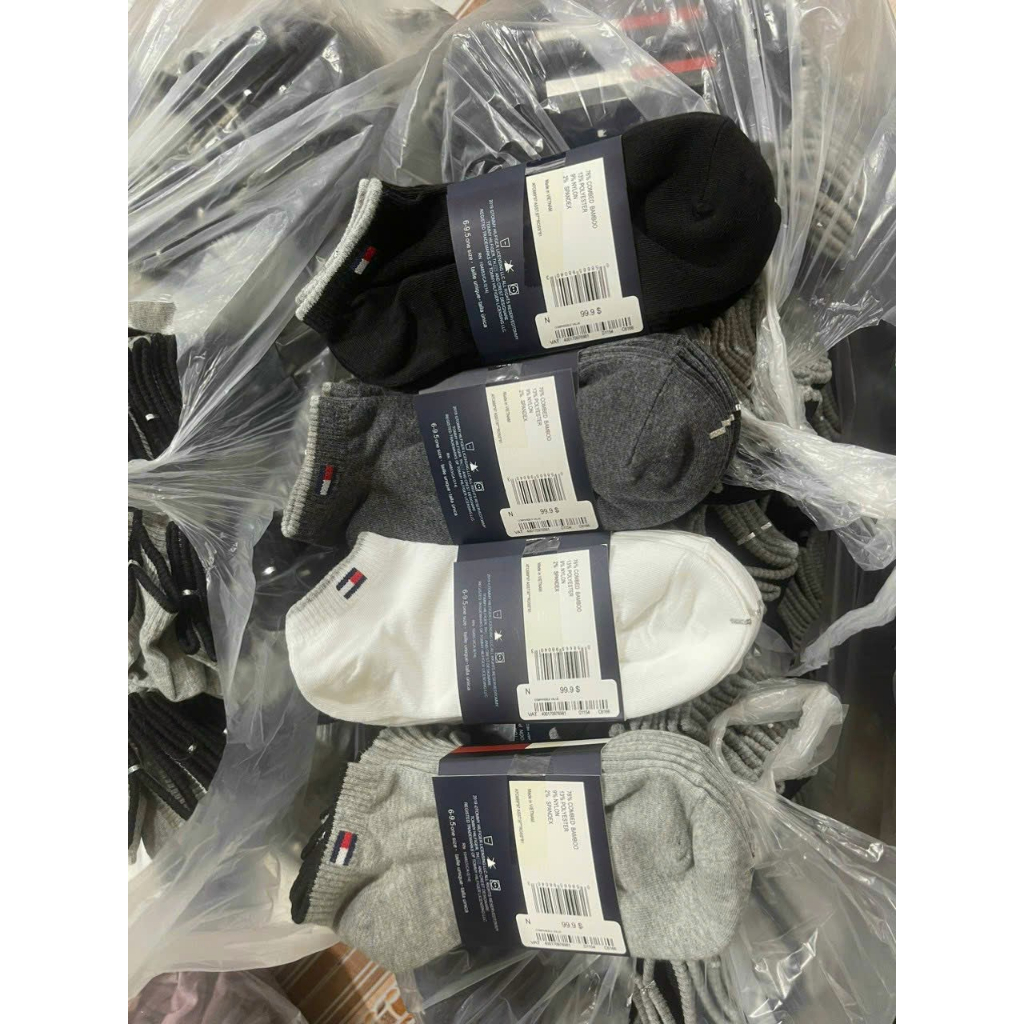 Set 5 Đôi Tất Tommy Cổ Ngắn, Vớ Nam Cotton Kháng Khuân Co Dãn 4 Chiều