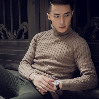 Áo Len Nam Cổ Lọ Quảng Châu Dài Tay Lông Cừu Mềm Mịn Thu Đông Kiểu Hàn Quốc Nhiều Màu DYACI AL21