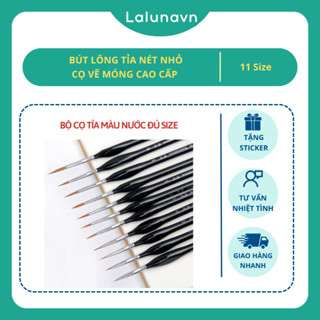 Bút lông tỉa nét nhỏ, cọ vẽ móng, cọ vẽ loại xịn, họa cụ LALUNA - A33