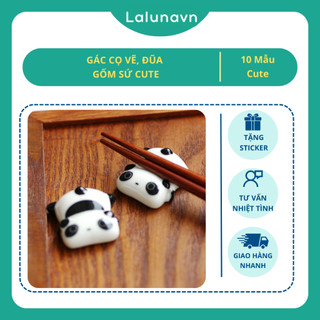 Gác cọ vẽ gác đũa gốm sứ cute xinh yêu Lalunavn -A87
