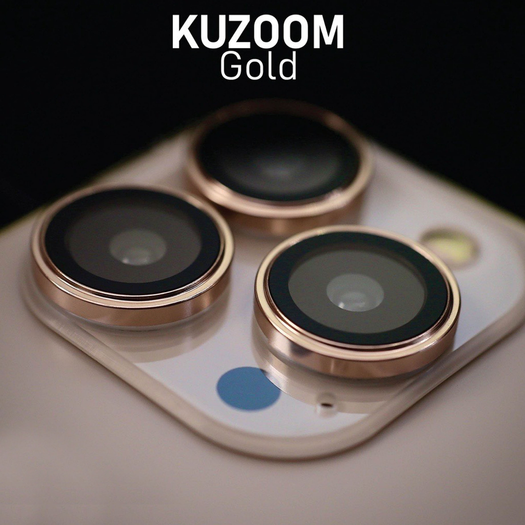 Lens Camera Kuzoom iP 15Promax Loại 2 Tầng Bảo Vệ Camera Và Chụp Siêu Nét iP 15Promax 15Pro 15Plus 15 Chính Hãng Kuzoom
