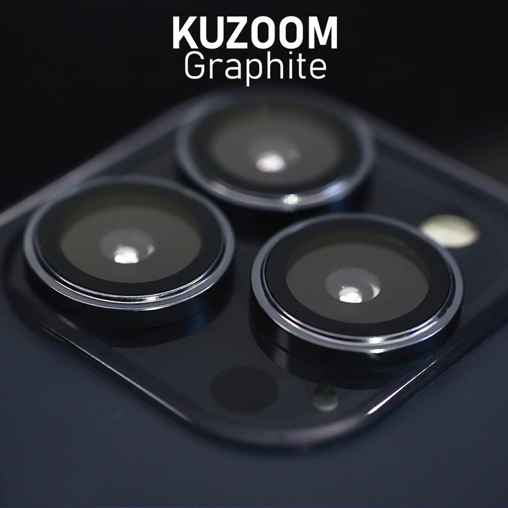 Lens Camera Kuzoom iP 15Promax Loại 2 Tầng Bảo Vệ Camera Và Chụp Siêu Nét iP 15Promax 15Pro 15Plus 15 Chính Hãng Kuzoom