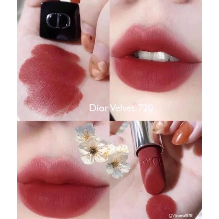 💋SON 𝐃𝐈𝐎𝐑 𝐑𝐎𝐔𝐆𝐄 𝐕𝐄𝐋𝐕𝐄𝐓 𝟕𝟐𝟎 𝐈𝐂𝐎́𝐍𝐄 MÀU HỒNG GỖ 𝐦𝐢𝐧𝐢 𝟏,𝟓𝐠