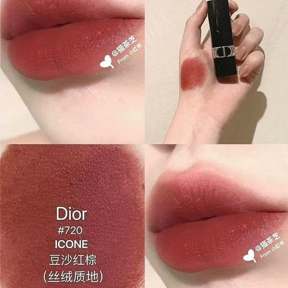 💋SON 𝐃𝐈𝐎𝐑 𝐑𝐎𝐔𝐆𝐄 𝐕𝐄𝐋𝐕𝐄𝐓 𝟕𝟐𝟎 𝐈𝐂𝐎́𝐍𝐄 MÀU HỒNG GỖ 𝐦𝐢𝐧𝐢 𝟏,𝟓𝐠