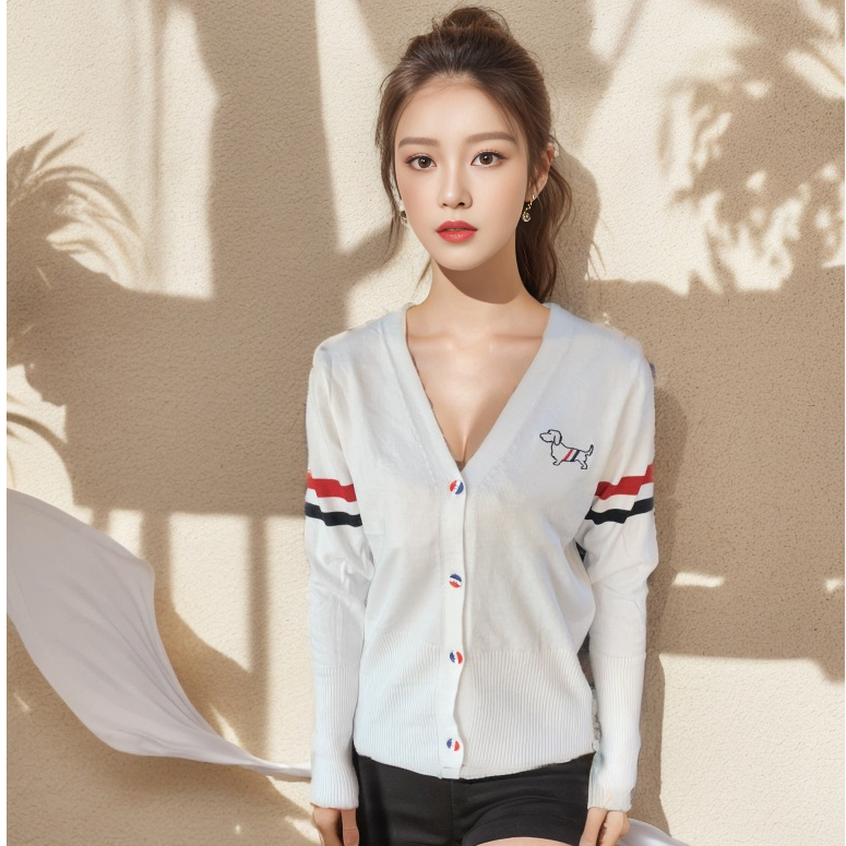 Áo Len Cadigan Nữ itali Phối Tay Sọc Tay. | BigBuy360 - bigbuy360.vn