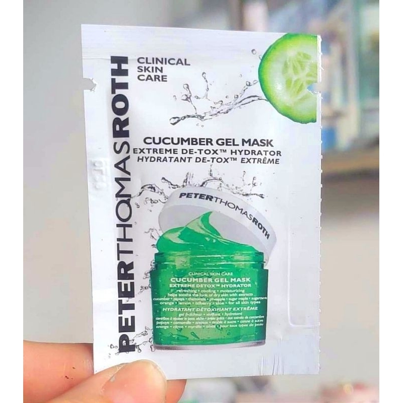 Sample mặt nạ Peter Thomas Roth Cucumber Gel Mask Extreme Detoxifying Hydrator 2ml