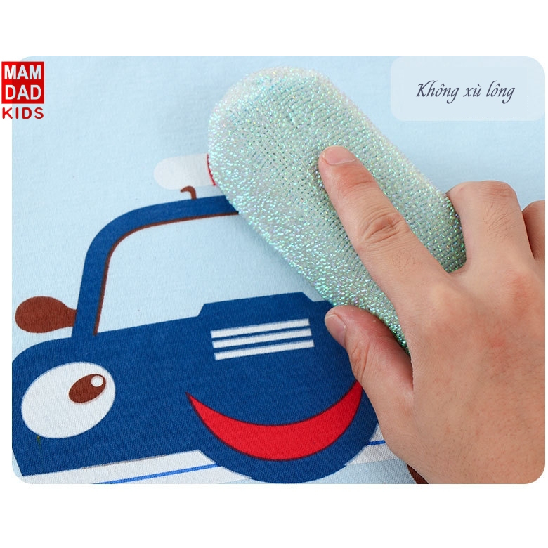 Đồ bộ đồ ngủ dài tay 95% Cotton 5% Spandex MAMDADKIDS xe cảnh sát 🚓 cho bé trai size đại cho bé từ 2 đến 10 tuổi