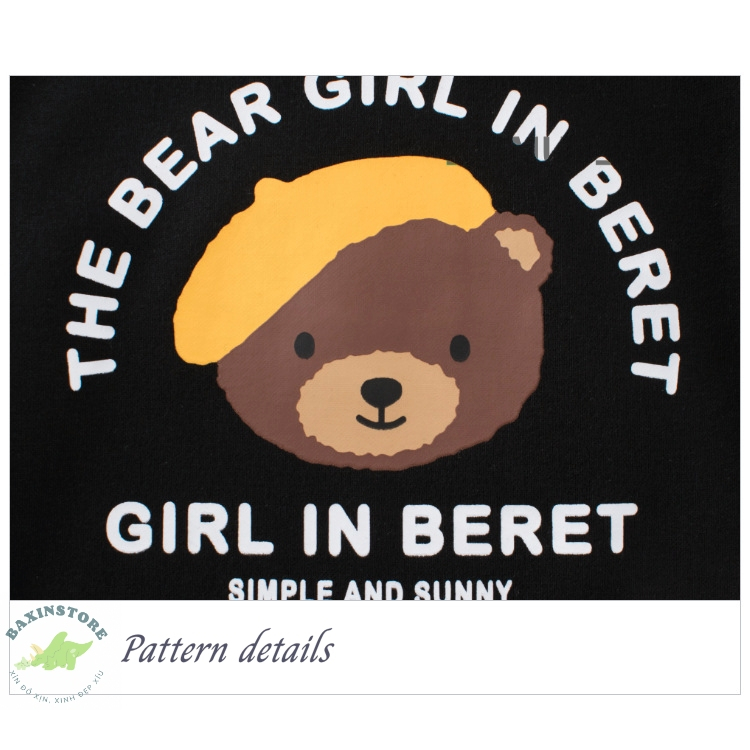 Áo hoodie chất liệu cotton chần bông 27HOME cho bé gái có mũ rộng dài tay form rộng size đại hình 🐻 dễ thương