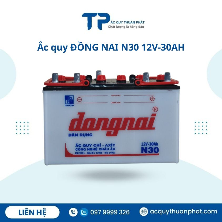 bình ắc quy đồng nai N30 12v-30ah