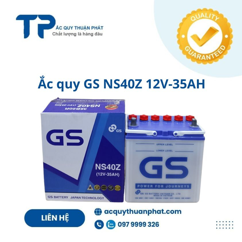 bình ắc quy Gs NS40Zl 12V-35ah