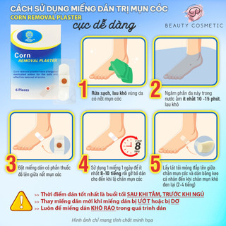 Miếng Dán Mụn Cóc, Mụn Cơm Corn Removal Plaster Loại Bỏ Mụn Cóc