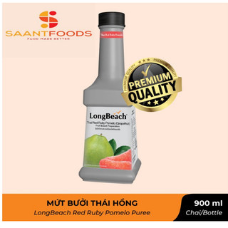Mứt Trái Cây pha chế vị Bưởi Hồng Thái - LongBeach Red Ruby Pomelo Puree 900ml