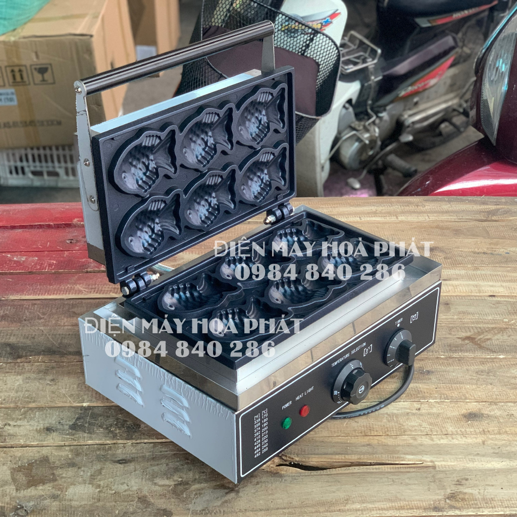 Máy nướng bánh cá taiyaki - máy làm bánh cá công nghiệp