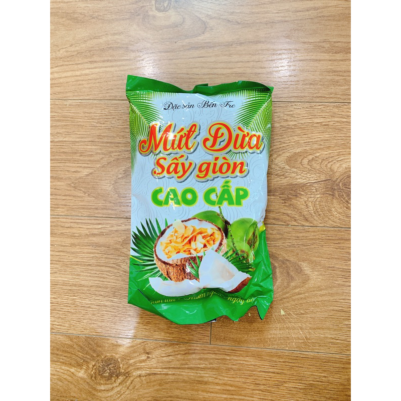 Dừa khô sấy giòn đặc sản Bến Tre thơm ngon giòn gói 200g