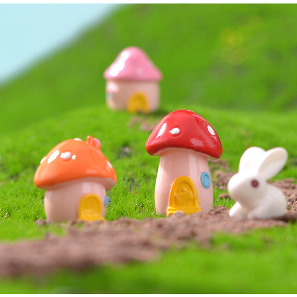 Mô hình nhà nấm cổ tích trang trí tiểu cảnh, terrarium, DIY