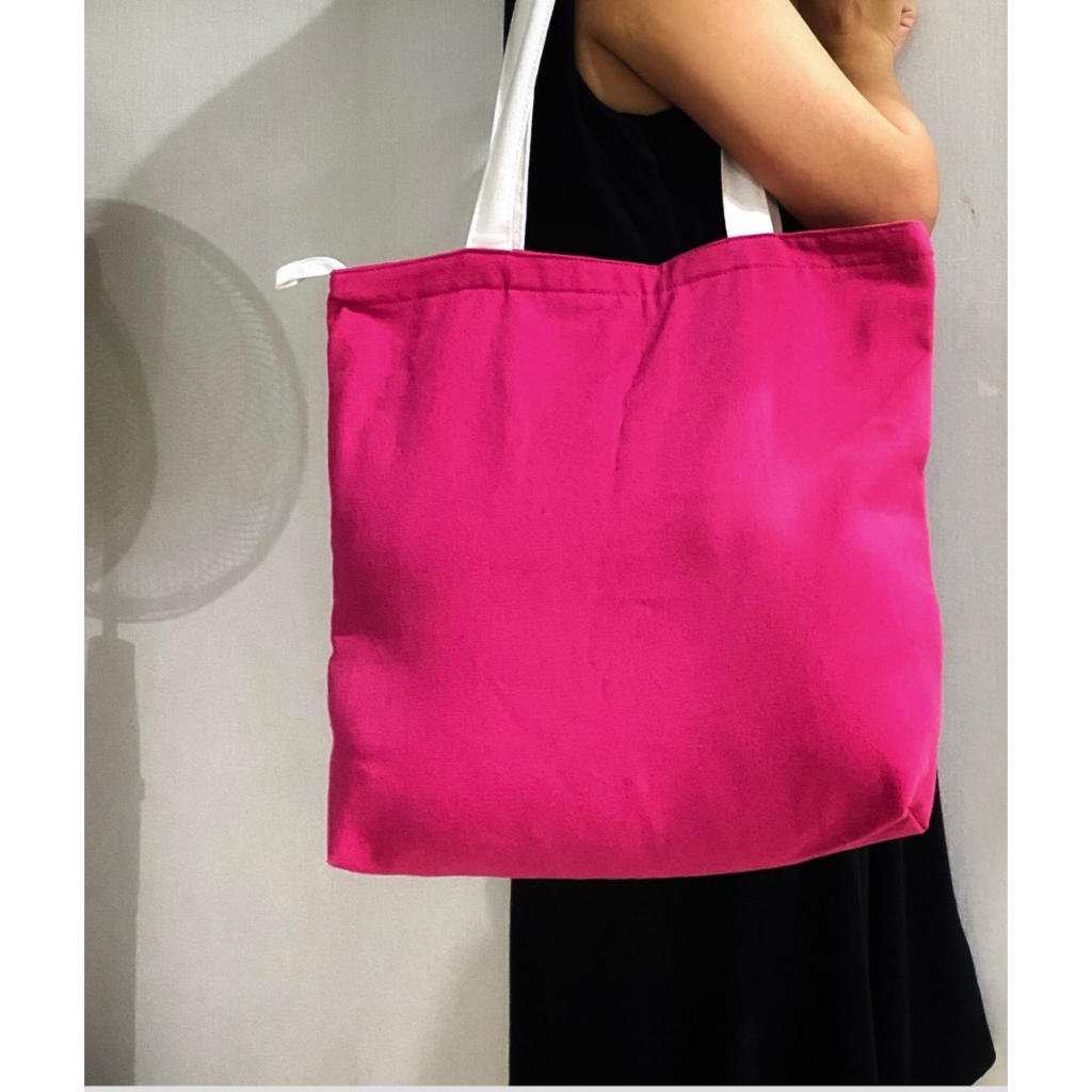 Túi vải Canvas kích thước 40x40x10cm, có túi trong, có dây kéo mang đi làm, đi chợ, bé mang đi học
