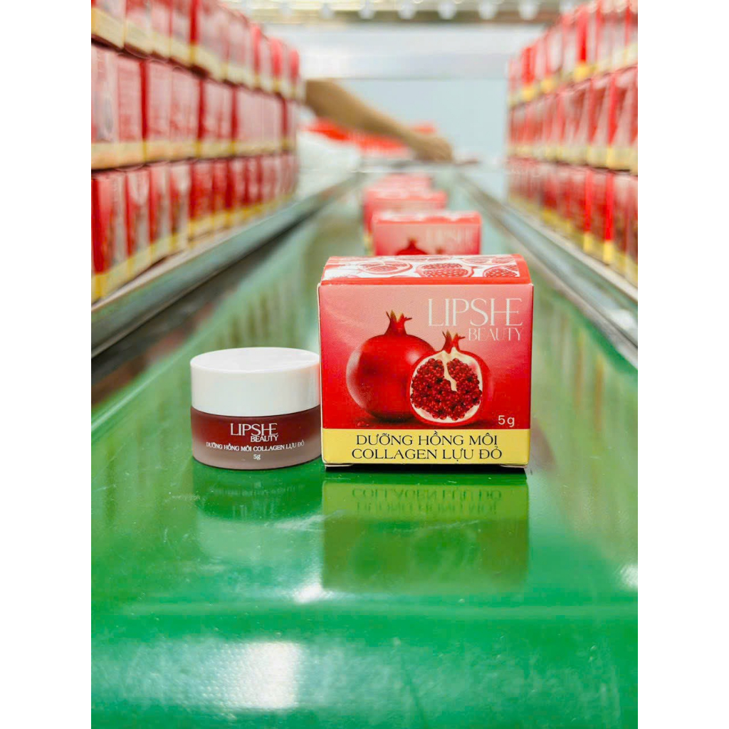 Dưỡng Hồng Môi Collagen Lựu Đỏ LIPSHE Beauty 5gram