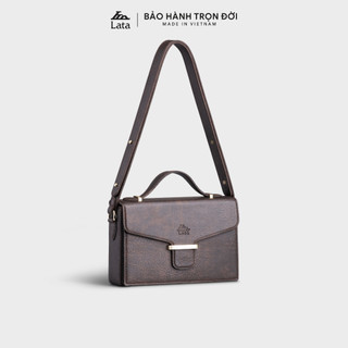 Túi đeo chéo da nữ dáng hộp Lata HN109