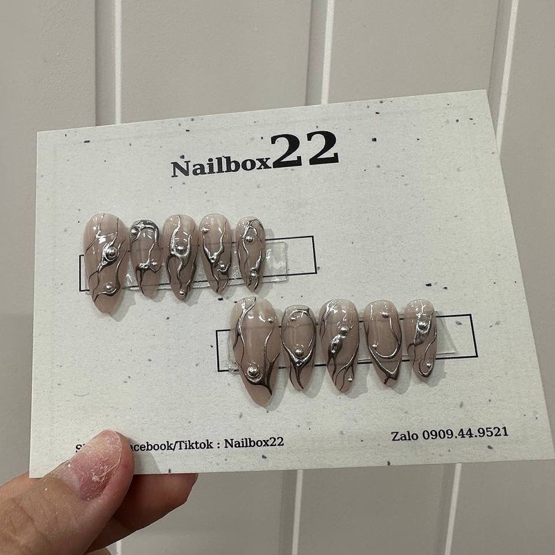 Nailbox  - Móng giả thiết kế✨Mẫu y2k siêu xinh✨ tráng gương, metan hottrend✨✨💗 fake nails