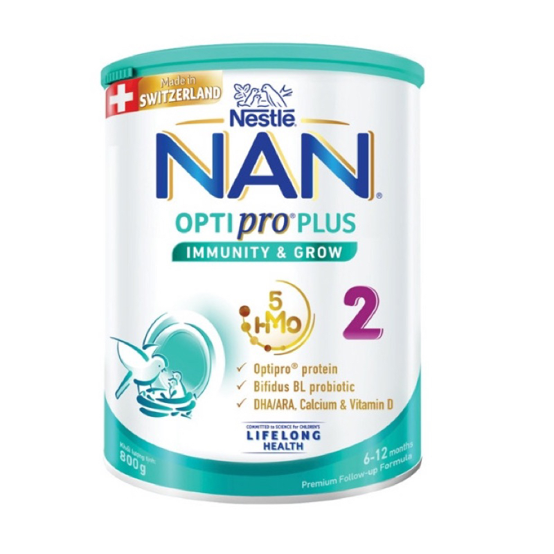 Sữa bột Nestlé NAN OPTIPRO PLUS 2 hộp 800g