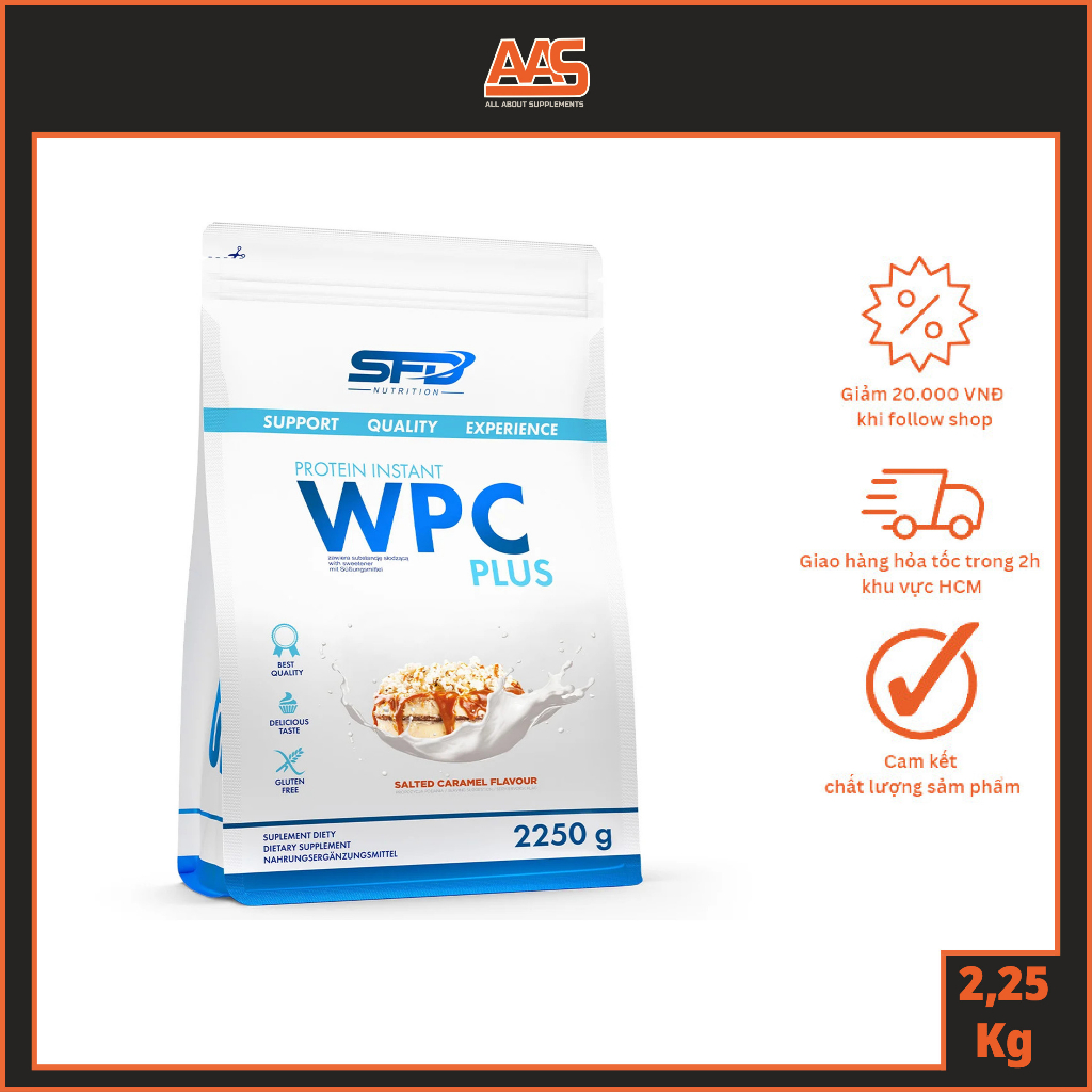 PROTEIN - SFD NUTRITION - PROTEIN INSTANT WPC PLUS - 2250g - Bột đạm whey dinh dưỡng thể hình - Từ Ba Lan
