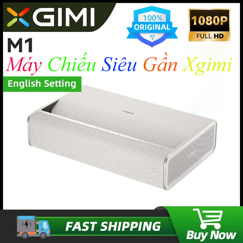 Máy Chiếu Siêu Gần Xgimi M1, Autu Keystone, Focus, chiếu 24cm =100inch, Loa siêu lớn 31W, Full HD, Xem Phim 3D, 0.3DMD