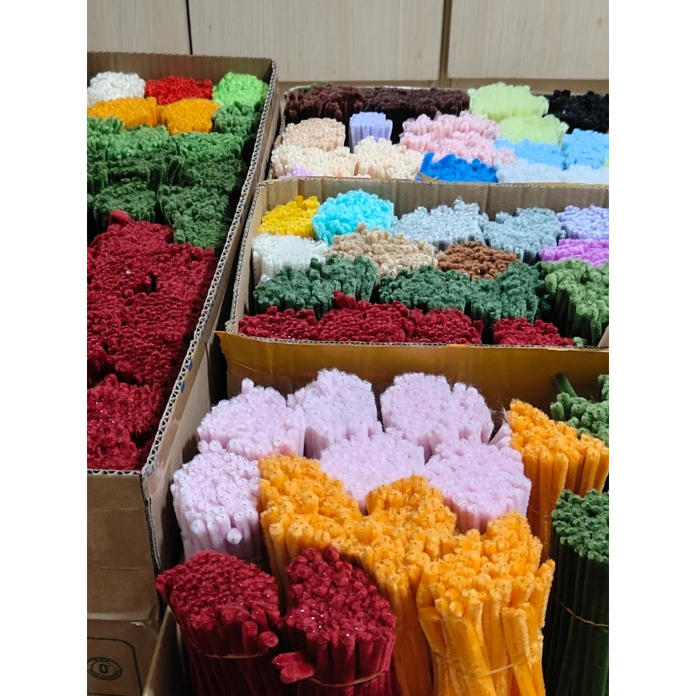 Bó 100 dây kẽm nhung làm hoa loại 1 lông xù, làm đồ thủ công handmade, DIY, hoa kẽm nhung
