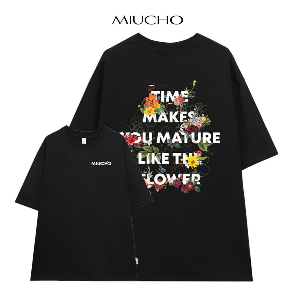Áo thun nữ form rộng ATD134 Miucho chất vải cotton in Mix