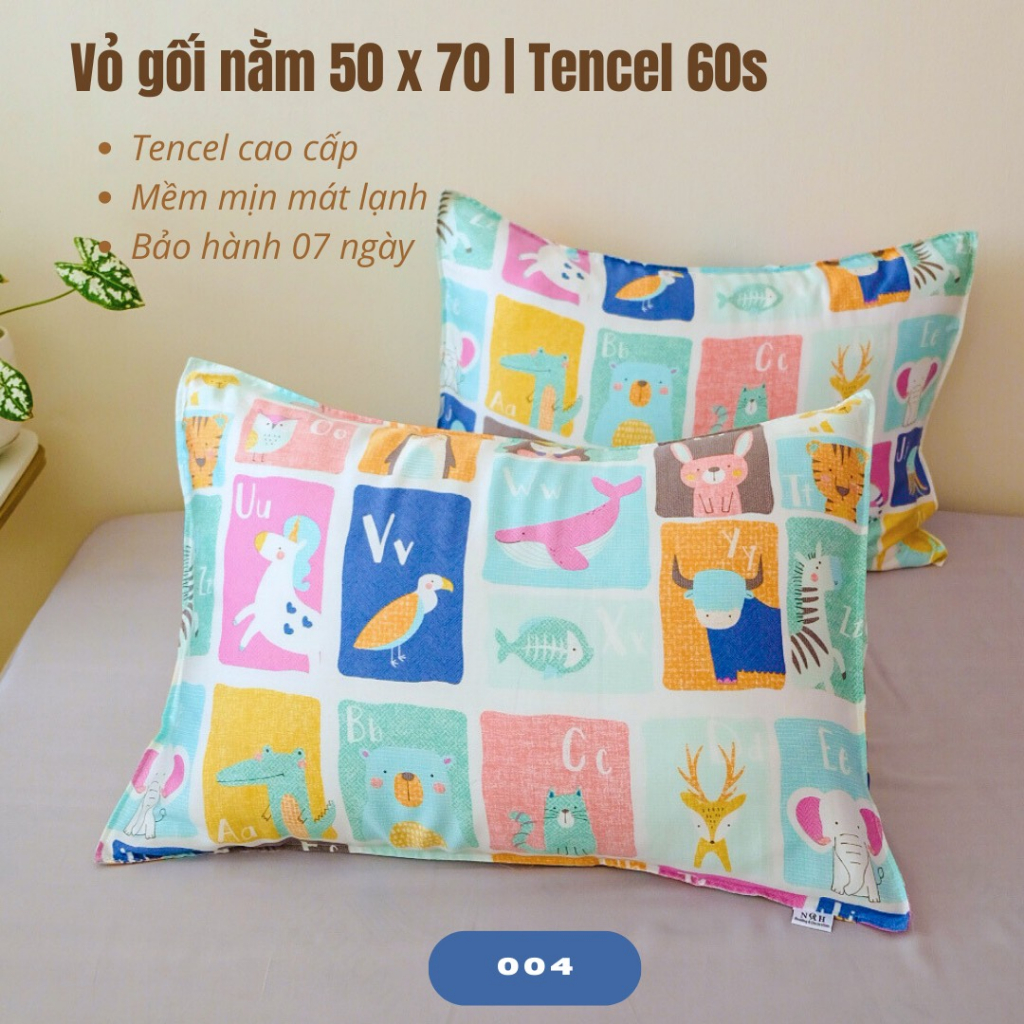 1 cái Vỏ Nằm Tencel 60s,80s Size 50x70cm