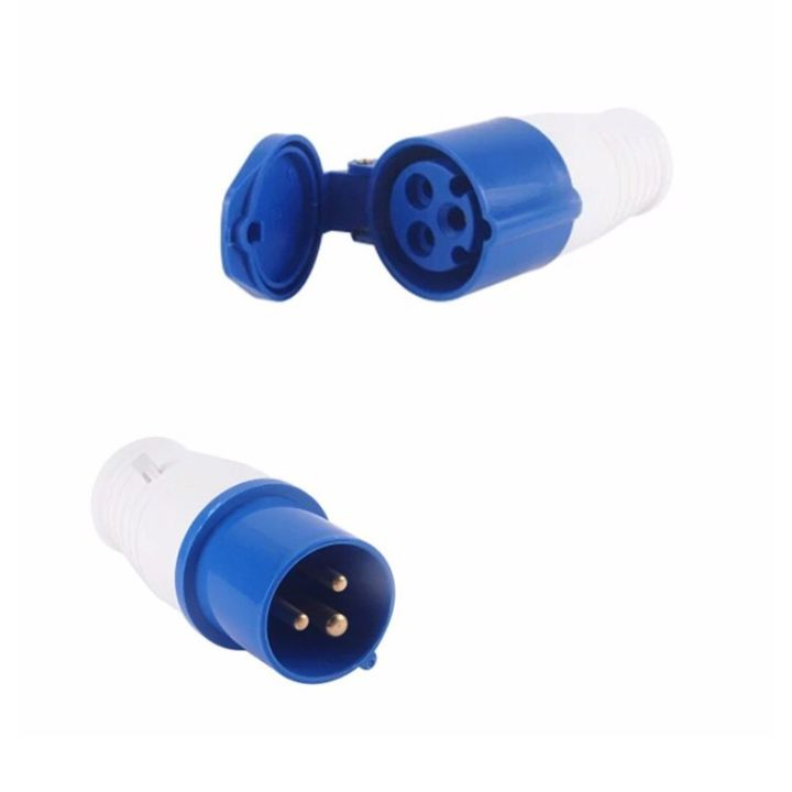 Phich cắm và ổ cắm dạng công nghiệp 32A-250V 3chân 1pha, ổ cắm 32A phích cắm 32A