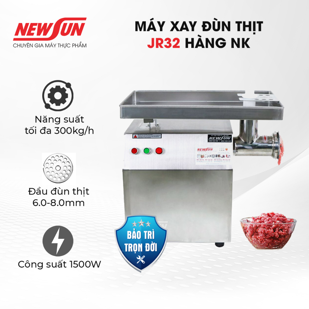 Máy xay đùn thịt JR32 hàng NK - Máy xay thịt công nghiệp NEWSUN