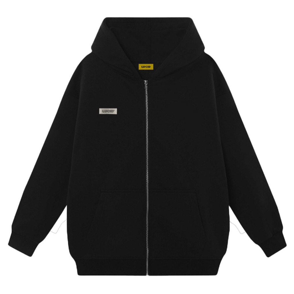 Áo Hoodie Zip Local Brand Unisex LUCID Basic Nam Nữ Nỉ Bông Mũ 2 Lớp