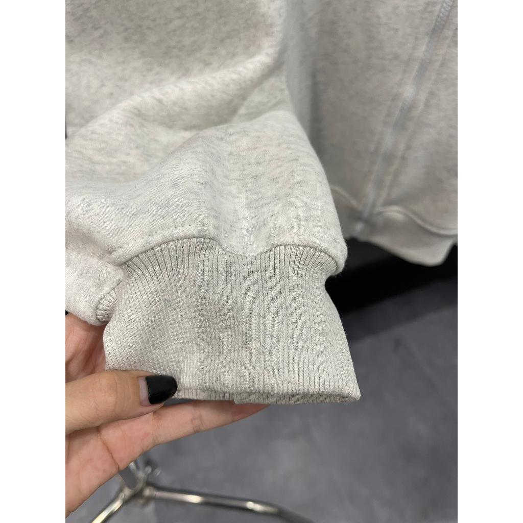 ÁO HOODIE ZIP BOXY NỈ BÔNG XÁM TIÊU LUMIHOUSE STUDENTS LMC A100