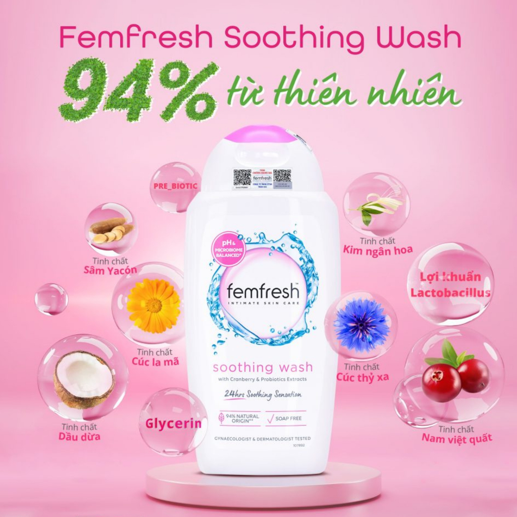 Dung Dịch Vệ Sinh Phụ Nữ Femfresh Daily Intimate Wash 250ml Anh Quốc Giúp Sạch Thơm Suốt Ngày Dài.