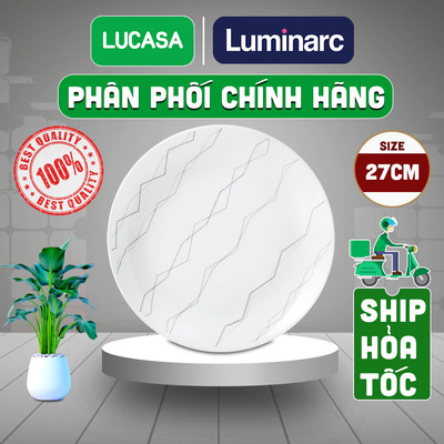 Đĩa Thủy Tinh Cường Lực Luminarc Diwali Marble 27cm - L3764 | Phân Phối Chính Hãng