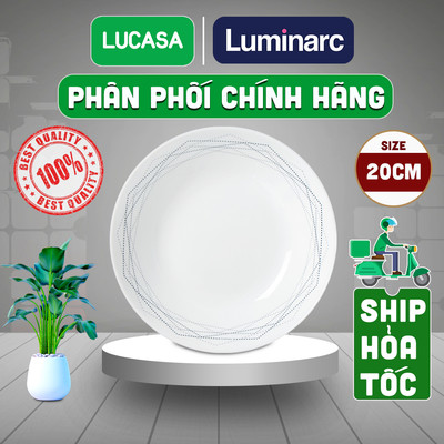 Đĩa Sâu Thủy Tinh Cường Lực Luminarc Diwali Marble 20cm - L3762 | Phân Phối Chính Hãng