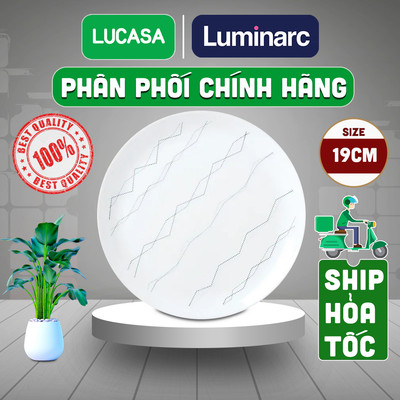 Đĩa Thủy Tinh Cường Lực Luminarc Diwali Marble 19cm - L3761 | Phân Phối Chính Hãng