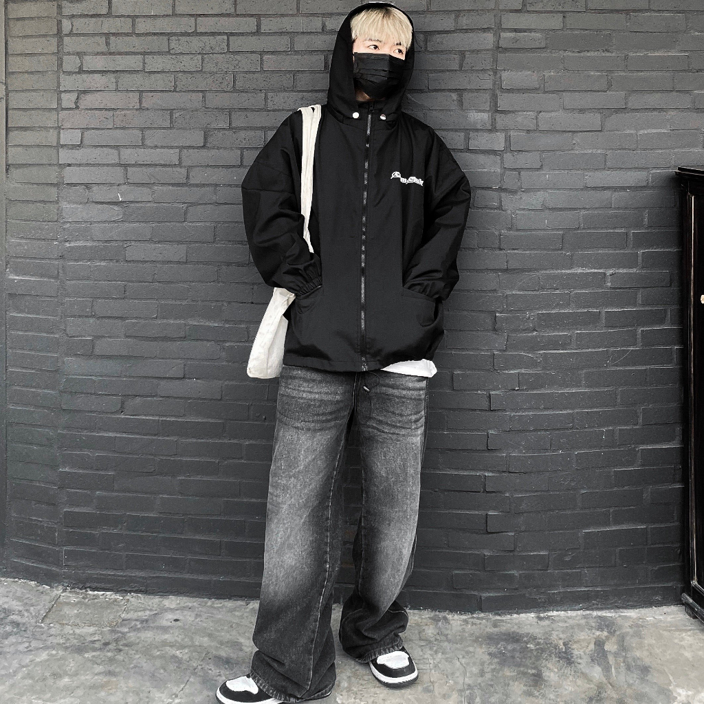 Áo Khoác Gió Calem.Club Có Mũ Rời,Áo Gió Nam Nữ Form Rộng