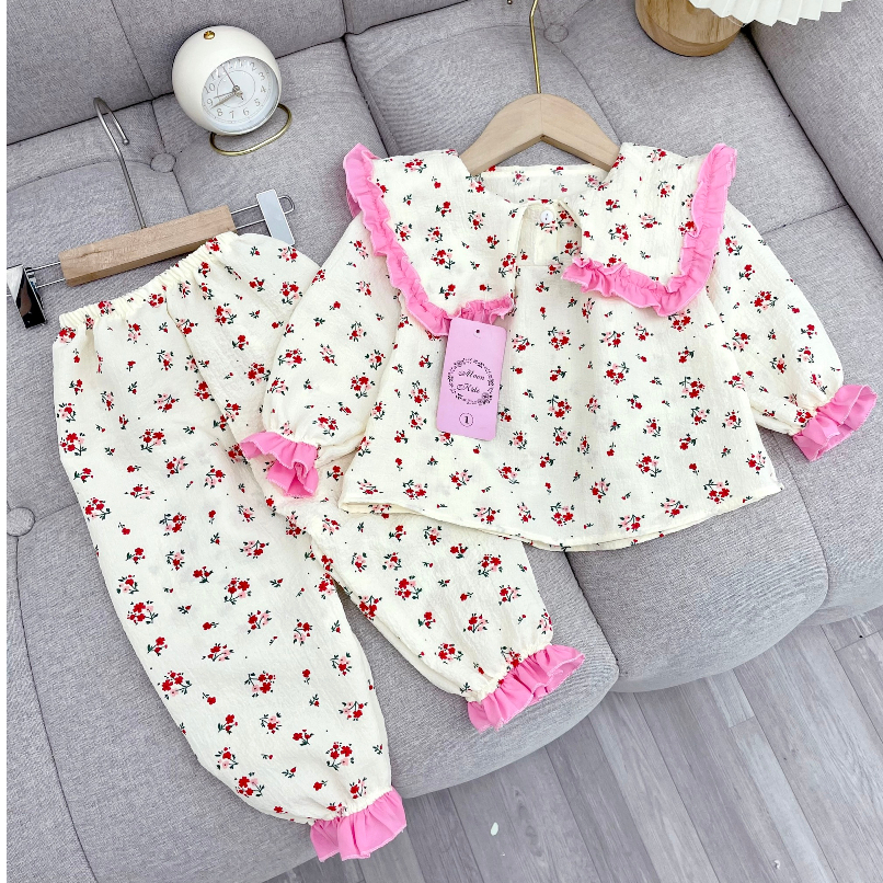 Bộ đũi tơ cánh tên cao cấp bé gái cực xinh 8-20kg