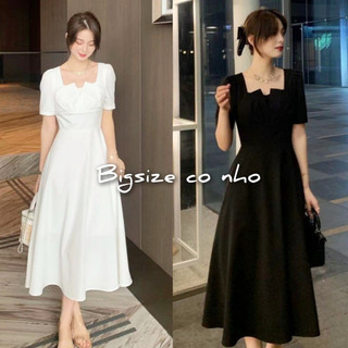 Đầm công sở đi dự tiệc bigsize vải cotton lạnh mềm mịn mát đầm xòe thời trang big size dkt4