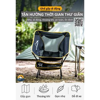 Ghế dã ngoại khung thép gấp gọn chính hãng NURGAZ CAMPOUT (Thổ Nhĩ Kỳ) cắm trại du lịch