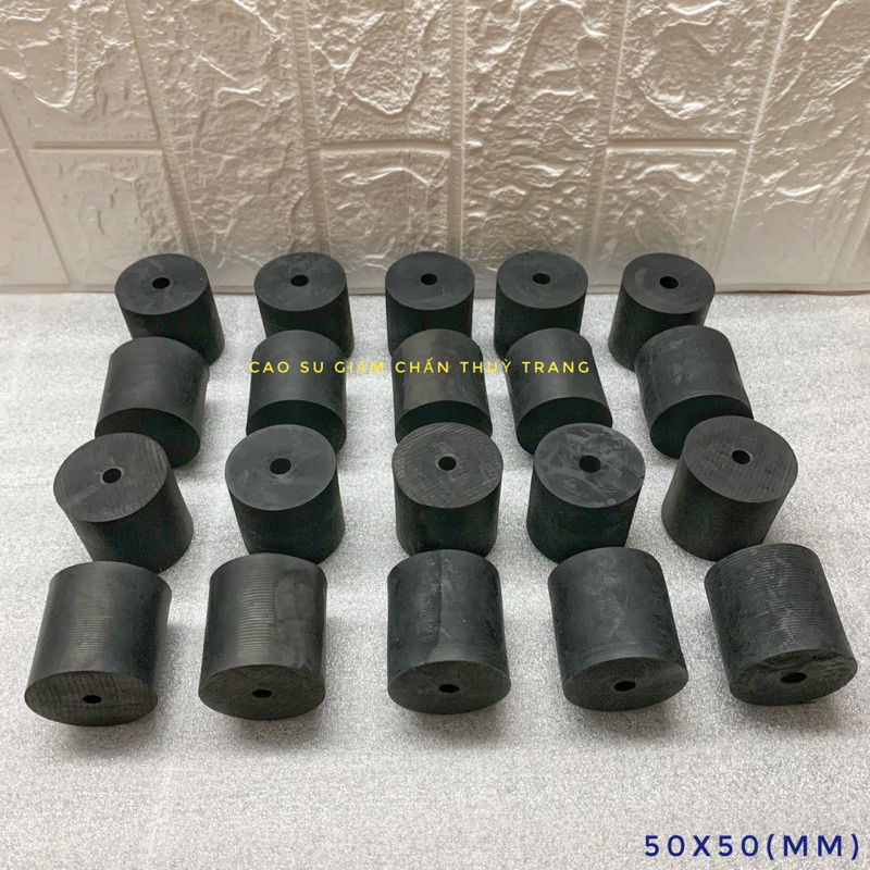 Cao su giảm chấn, chân đế cao su, cao su chống rung - 50x50 lỗ 10