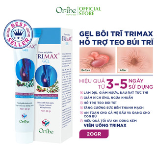  Gel Bôi Trĩ Thảo Mộc Oribe Giảm Sưng Đỏ Co Búi Trĩ Và Ngứa Rát Hậu Môn - 20g