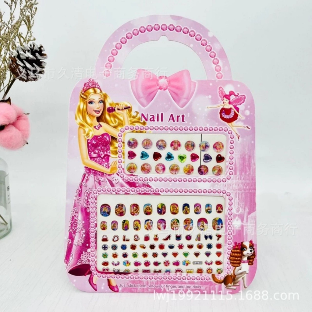 Set Dán Móng Tay Hơn 120 Miếng Họa Tiết Hoạt Hình 3D Mẫu Mới Cho Bé Yêu