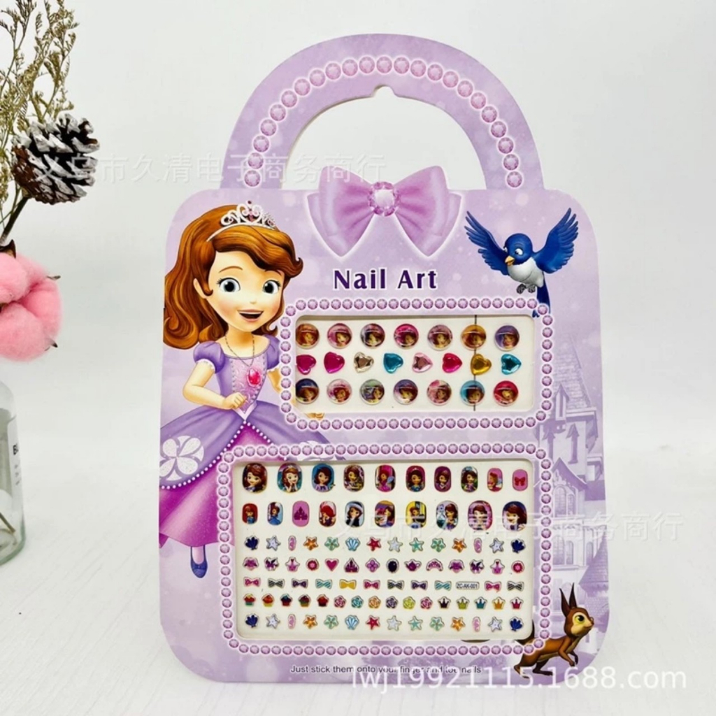 Set Dán Móng Tay Hơn 120 Miếng Họa Tiết Hoạt Hình 3D Mẫu Mới Cho Bé Yêu