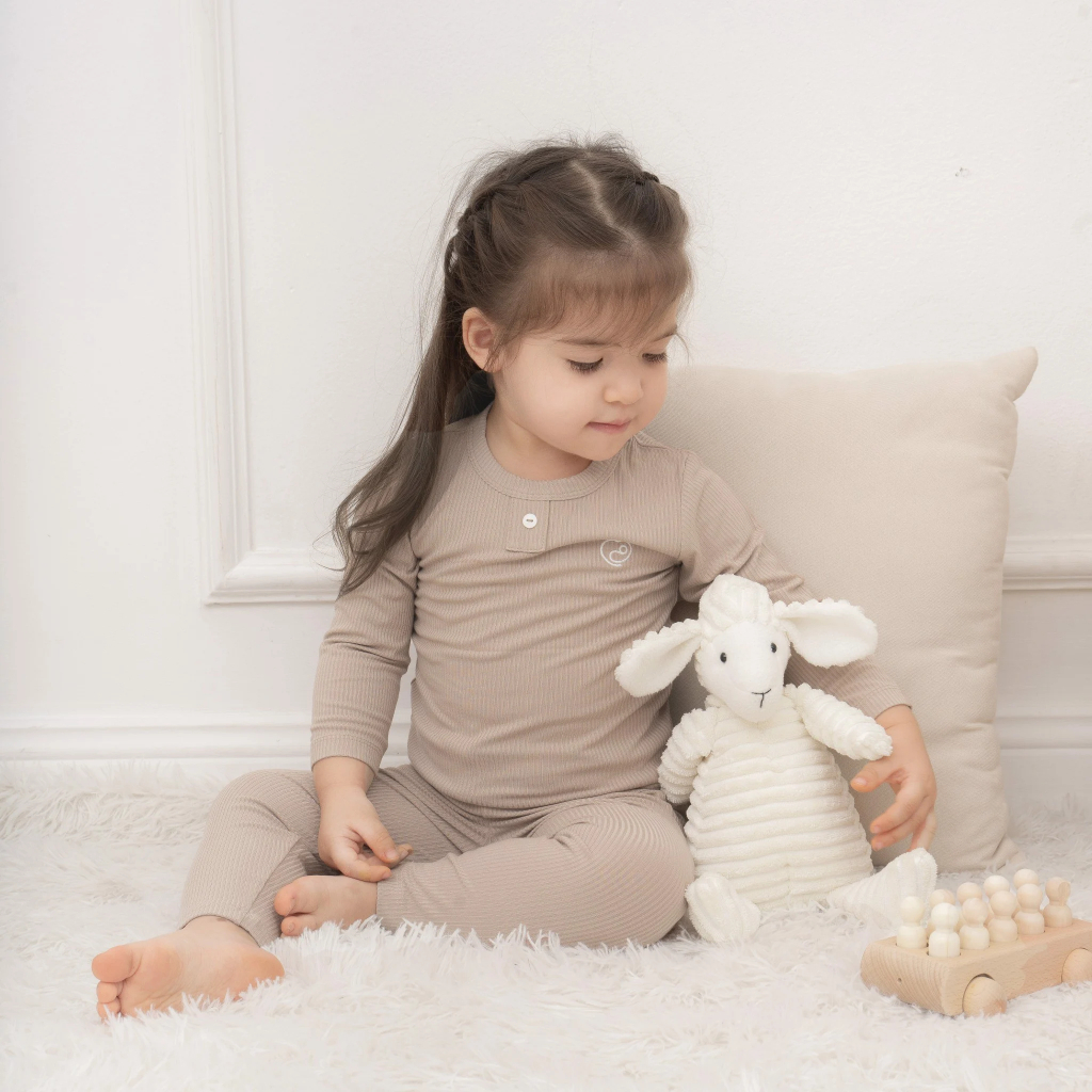 BuBaby - Bộ dài tay cổ trụ cho bé trai bé gái  Molist BMD110300